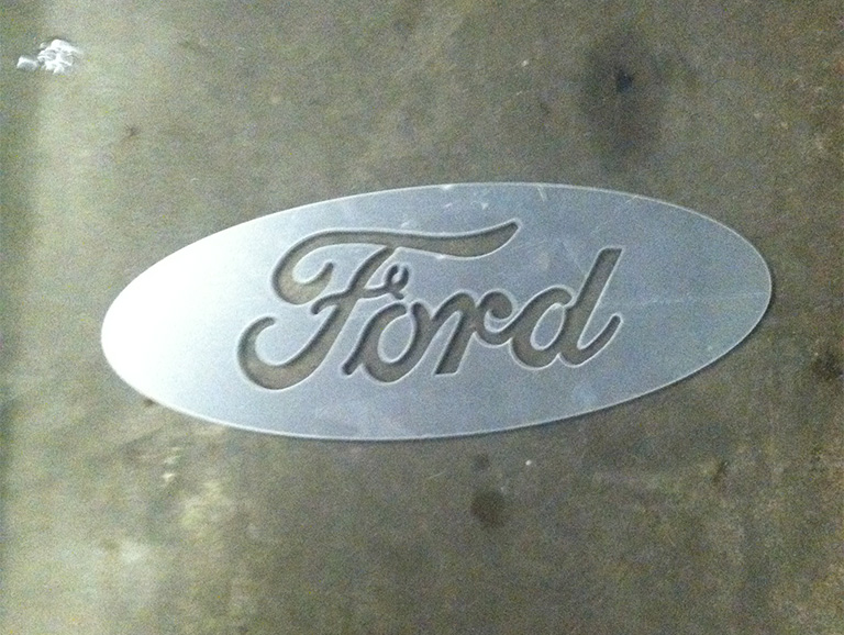 Ford Emblem cut out of metal